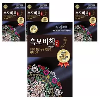 Lien Black Hair Bichak Gold Hair Dye Set 90g, black, 4 pieces