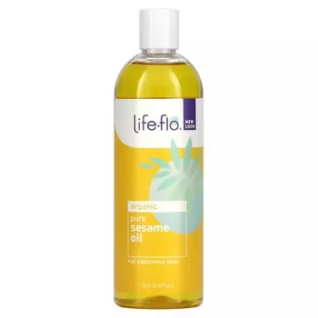 Life-flo, Чистое кунжутное масло, уход за кожей, 16 жидких унций (473 миллилитра)