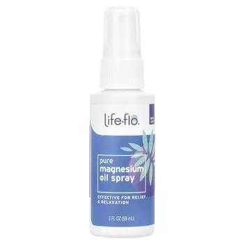 Life-flo, Чистое магниевое масло, спрей, 2 жидких унции (59 мл)