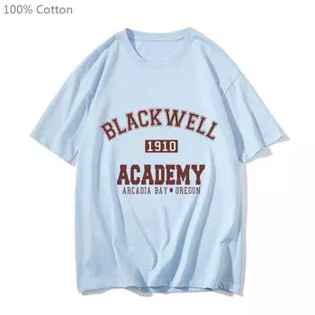 Life Is Strange Модные футболки с аниме Милая футболка с рисунком манги 100% хлопок с коротким рукавом Мужская/женская футболка с графикой XS