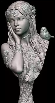 Life Miniature Forest Healer Avalyn Bust Resin Kit 1/10 (Bust Model) LM-FUB010