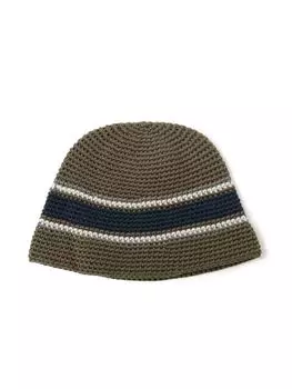 Life Store by Hat Line Вязаная шапка OLIVE FREE [Beaming BEAMS] Мужская оливковый