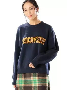 Life Store by LIFE STORE by Knit by BEAMS Logo Jacquard Knit ТЕМНО-СИНИЙ ОДИН РАЗМЕР (Лучистые ЛУЧИ) BMING BEAMS/L/S BMING Женщины тёмно-синий