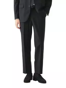 LIFE STORE by Pants SMART Wool Mix No Pleated Slacks ЧЕРНЫЙ [BEAMING BEAMS] МЕРИНОС(р) (Совместимость с настройкой/Обычная посадка) Мужской L_92230189803 чёрный