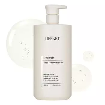 Lifenet Shampoo Fresh Mandarin & Basil, 1L, 1 unit