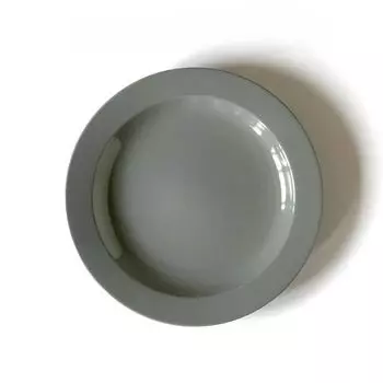 Lifestyle Island Rim Plate 24cm (approx.) Diameter 24cm x Height 2.5cm 490g r155gray (gray glossy)