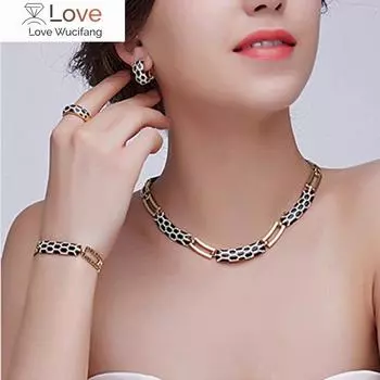Liffly Women Dubai Jewelry Sets Luxury Bridal Nigerian Wedding African Beads Jewelry Set Costume New Design 45cm