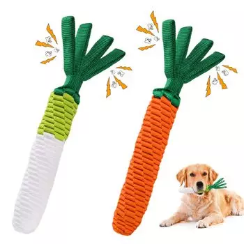 LIFLIX Dog Rope Durable Dog Chew Pull Stress Teeth Set of 2 Toy, Toy, Toy, Relief, Cleaning, Morkov, Redish, зелёный