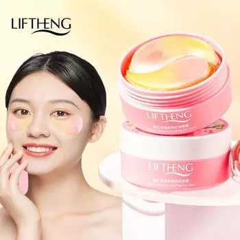 Liftheng Sakura Seaweed Eye Mask Нежный увлажняющий уход за глазами Смешанная двухцветная маска для глаз