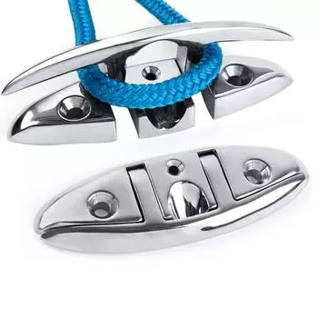 Lifting Cable Bolts Yacht Hardware Accessories Marine Yacht Supplies 316 Stainless Steel Ram s Horn Hidden Bollards 5inch