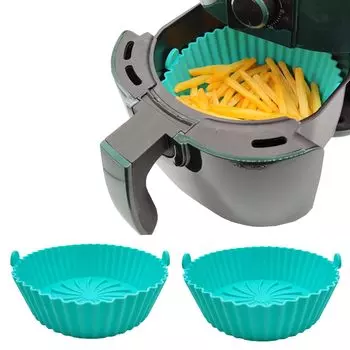 Lifuncren Thickening Tempura Laying 2 Air Fryer Внутренний диаметр Ручка Воздушный силиконовый нагревательный элемент Масло для приготовления пищи Приготовление пищи для аэрогрилей Бумага, аэрогриль, вкладыши,