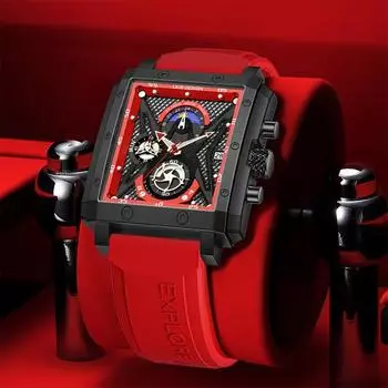 LIGE Креативные модные мужские часы, спортивные часы для отдыха, удобные силиконовые кварцевые часы, водонепроницаемые часы с ночным свечением, автоматические часы с кодом даты и времени