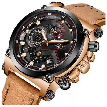 LIGE Мужские часы Водонепроницаемые мужские часы с хронографом Роскошный бренд Fashion 9856, популярные корейские часы