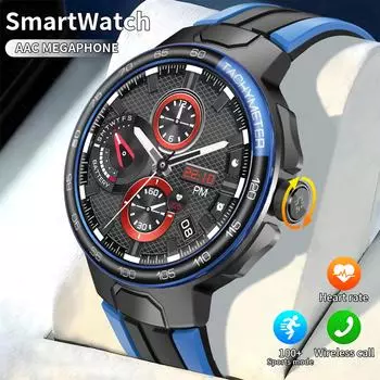 LIGE мужские умные часы 1,55-дюймовый HD круглый экран Bluetooth вызов мониторинг здоровья спортивные водонепроницаемые умные часы silicone strap чёрный