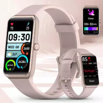 LIGE Новые умные часы C82 Bluetooth Call женские умные часы 1.47 Обнаружение здоровья Спорт на открытом воздухе Водонепроницаемый умный браслет silicone strap чёрный