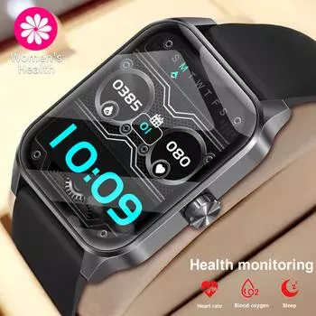 LIGE Смарт-часы для мужчин Bluetooth Call Sport Fitness Track Водонепроницаемые Смарт-часы silicone strap чёрный