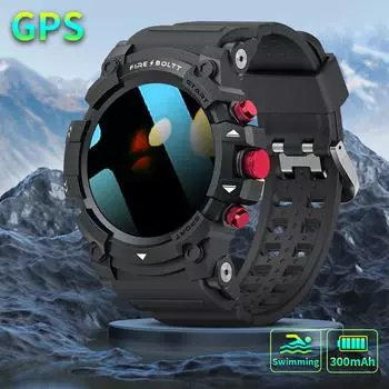 LIGE Смарт-часы GPS-позиционирование для занятий спортом на открытом воздухе Водонепроницаемые умные часы 1,39 дюйма Bluetooth Вызовы Мониторинг здоровья Смарт-браслет Silicone strap чёрный