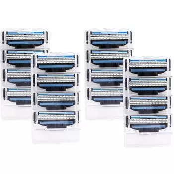 Ligefoy совместим с Gillette Mach Syn3 Сменное лезвие Mach 3 3 лезвия Machsyn3 Сменное лезвие для бритья Ручная бритва 16 шт. Сменный продукт