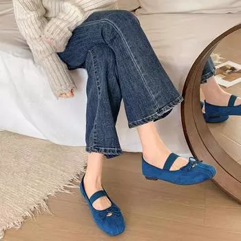 Light and breathable retro British style flats women s 2025 new spring commuting versatile shallow mouth Mary Jane single shoes 35 чёрный