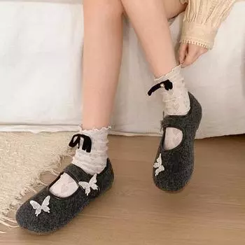 Light and breathable retro Velcro flat-bottomed shallow mouth single shoes women s 2025 new spring and autumn versatile round head Mary Jane shoes 35 чёрный