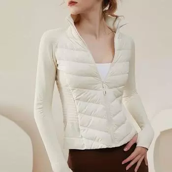 Light and thin down jackets women s high-end women s 90 goose down new winter Korean version loose large size yoga clothes S (Recommendations 80-105)