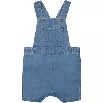 Light denim short overalls A09JP Blue 36 months 95cm [Petit Bateau] синий