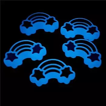 Light Drop Oil Acrylic for Necklace 5pcs Jewelry Accessories Bracelet Marking Fashion Loose Beads Luminous Rainbow Accessories фиолетовый