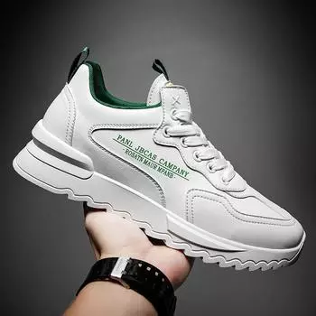 Light luxury 2025 four seasons Douyin Kuaishou leather breathable sports men s shoes outdoor Korean version platform running shoes Forrest Gump shoes 39