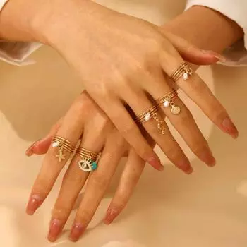 Легкие роскошные кольца-подвески в виде кошачьей лапки Advanced Sense для женщин 1 pcs-starfish