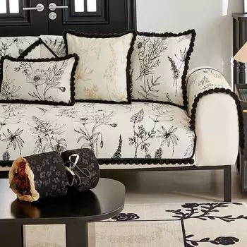 Легкая роскошная подушка для дивана из шенилла Four Seasons Universal Non-Slip Cushion Nordic Simple American Sofa Cover All-Inclusive Cover Cloth 70*70cm