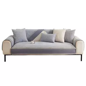 Легкая роскошная подушка для дивана из шенилла, универсальный противоскользящий чехол для дивана на все времена года, простое модное полотенце для дивана 70*70cm