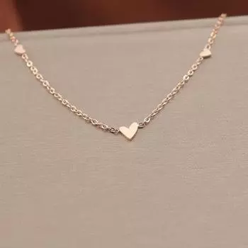 Light Luxury Design Love Heart Dot Necklace Titanium Steel Necklace Jewelry