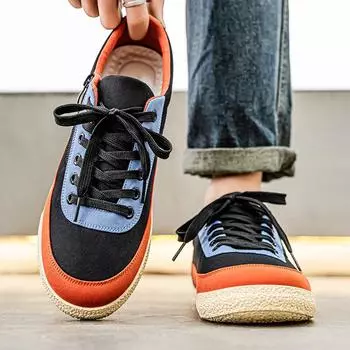 Light luxury four seasons niche canvas low-top breathable board shoes retro Douyin port style trendy men s shoes catwalk tooling shoes trendy men 39