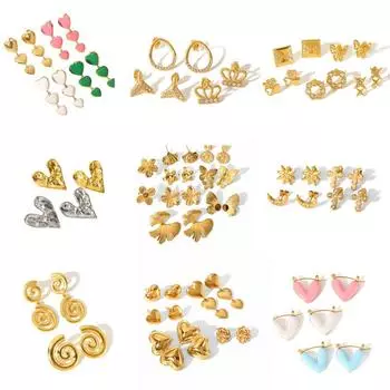 Light luxury high-end butterfly pearl earrings, titanium steel does not fade, diamond-set love stainless steel earrings, ear holes