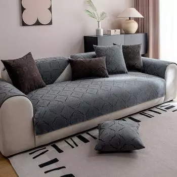 Легкая роскошная высокочувствительная диванная подушка из синели, универсальная нескользящая подушка на четыре сезона, кожаный чехол для дивана, тканевый чехол 70*70cm