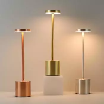 Light Luxury LED I-shaped Desk Lamp Very Atmospheric Metal Touch Desk Lamp USB Charging Three-color Stepless Dimming For Home чёрный