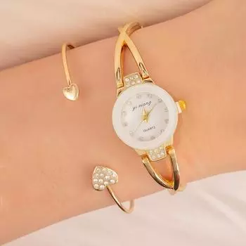 Light Luxury Small Dial Bracelet Set Ladies Watch
