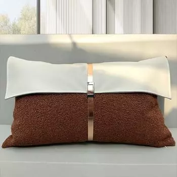 Light Luxury Style Fabric Sofa Pillow Modern Minimalist Model Room Pillow High end Elegant Hotel Cushion National Style Pillow