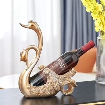 Светло-роскошный лебедь, красное вино, украшение для винной полки, практичный шкаф для телевизора, украшение для винного шкафа, подарок на новоселье