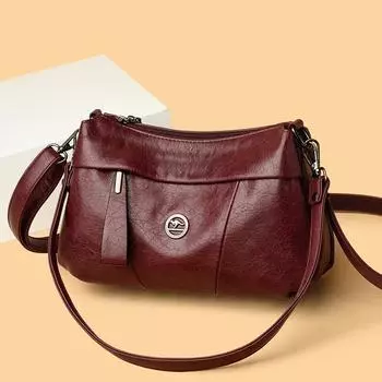 Легкая роскошная трехслойная текстура, простая и универсальная сумка через плечо, высококачественная женская сумка через плечо