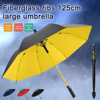 Легкий роскошный водонепроницаемый зонт автоматический зонт для гольфа с длинной ручкой зонт из винилового волокна