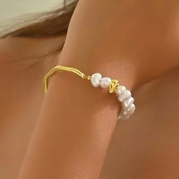 Light luxury women s bracelet versatile pearl special-shaped high-end design bracelet fashion jewelry women