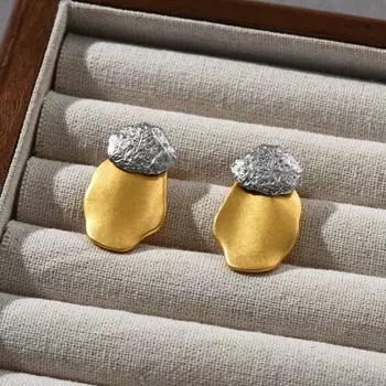 Light Luxury Women s Earrings Fashion Ear Studs New Irregular Texture Earrings Party Ear Studs