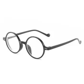 Light Resin Computer Glasses Reading Glasses Hyperopia Eyewear Glasses Round Presbyopic Glasses black-+100