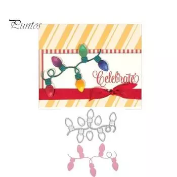 Light Strin1g Металлические штампы для резки DIY Скрапбукинг Бумага Карты Ремесло Дырокол Трафарет серебряный