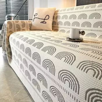 Light Style Luxury Sofa Cover Ice Feeling Silk Sofas For Living Room Cloth Summer Sofa Towel Full Set of Cushions Sofa Cover 180X130