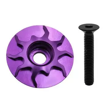 Light weight Bike Headset Top Cap Bike Aluminum Alloys Stem Top Cover for Cyclists and Commuters фиолетовый
