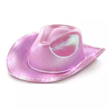 Lighted Fun Cowboy Hat Fixed Shape Halloween Christmas Party Gatherings Supplies