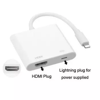 Lightning Digital AV адаптер 8Pin Lightning к HDMI кабель для iPhone 8 7 X iPad