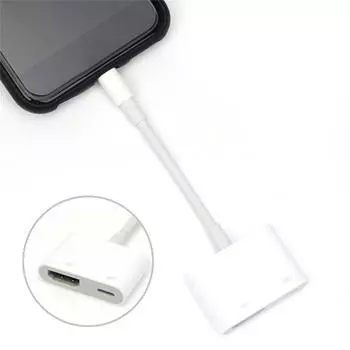 Lightning Digital AV адаптер 8Pin Lightning к HDMI кабель для iPhone 8 7 X iPad